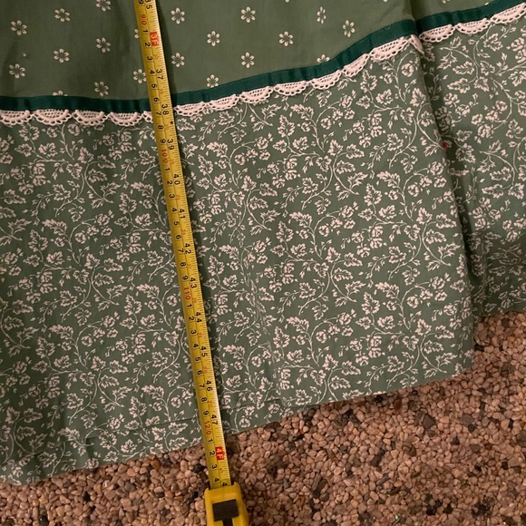 Vintage Hawaiian Dress Green Floral Arm pit to arm pit 13-14” 47-48” Long - Picture 11 of 12